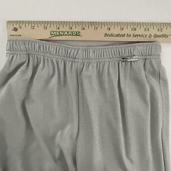 St. John Sport by Marie Gray Pants Size P /US 2 Pale Gray Metalic Sheen Pockets - Picture 12 of 16